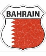 Bahrain Flag Highway Shield Novelty Metal Magnet HSM-181 - €12,90 EUR