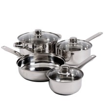 Gibson Home Landon 7-Piece Stainless Steel Cookware Set - £68.49 GBP