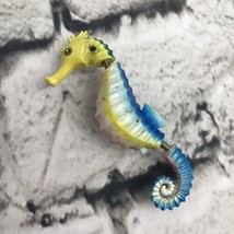 Seahorse Refrigerator Magnet Blue And Yellow Spring Action - $11.88