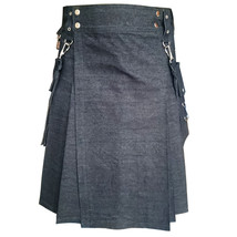 BLUE UTILITY KILT WITH DETACHABLE POCKET - £60.11 GBP+