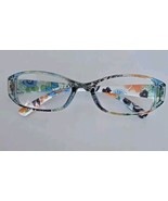BLUE FLORAL ~ Rectangular ~ Plastic ~ Reading Magnifying Glasses ~ +4.00 - $356.03 MXN