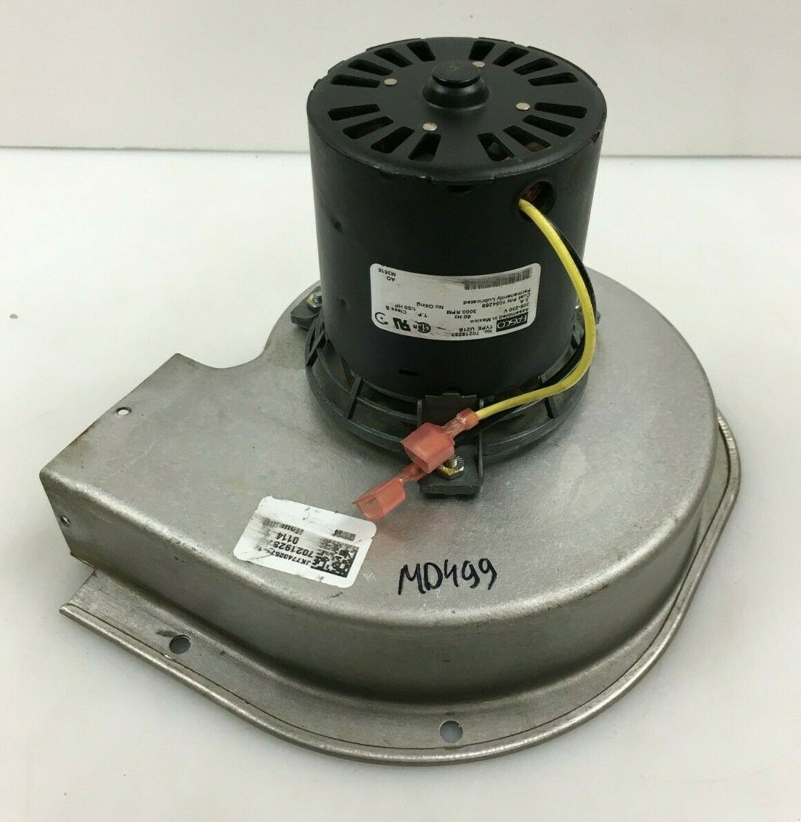 Primary image for FASCO 70219237 Draft Inducer Blower Motor Assembly 1054268 208-230V used #MD499