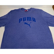 Puma Sport Blue Crewneck Vintage Style Heathered T-Shirt Mens XL - £15.65 GBP