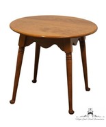 ETHAN ALLEN Heirloom Nutmeg Maple 27&quot; Round Accent End Table 10-8345 - £469.09 GBP
