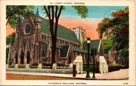 Canada Quebec Montreal Christ Church 1930-1945 Vintage Postcard - £4.10 GBP