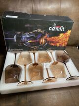 Comfit Colored Wine Glasses Set of 6-18oz Hand Blown Colored Crystal Win... - $29.24