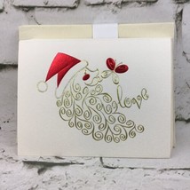 Happy Holidays Santa Claus Christmas Cards Gold Embossed Lot Of 28 W/Envelopes - $19.79