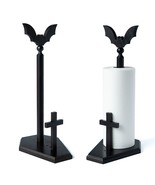 Bat Paper Towel Holder with Suction Cups - Black Wooden Coffin Paper Rol... - $23.66