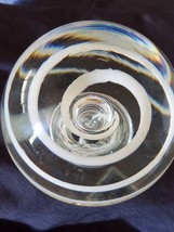 Vintage Fratelli Toso Murano Art Glass White Swirl Paperweight Original Sticker - £71.97 GBP
