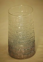 Vintage Iridescent Glass Tumbler Block Pattern Glassware Unknown Maker - $12.86