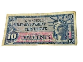 Military Payment Certificate 1961-1964 Ten Cents 10 Statue Liberty Ephem... - £23.42 GBP