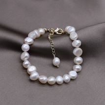 Korea Hot Selling Fashion Jewelry Simple White Natural Freshwater Pearl Bracelet - £14.18 GBP