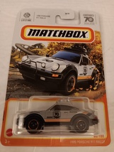 Matchbox 2023 #80 Silver 1985 Porsche 911 Rally MBX 70 Years Series MOC - £11.79 GBP