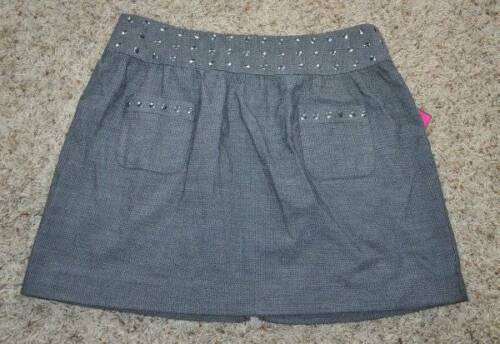 Primary image for Womens Mini Skirt Jr Girls Candies Britney Studded Gray Ponte $48 NEW-size 11