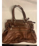 Vintage B Makowsky Bag, Purse, Brown Zipper Leather Shoulder Bag, Satche... - £38.91 GBP