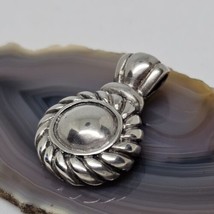 ATI MEXICO 925 Sterling Silver - Vintage Solid Dome Slide Pendant - $24.95
