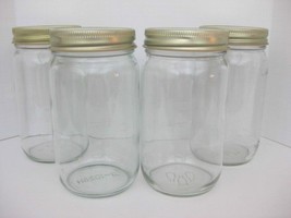 4 TWIST TOP EMPTY CLEAN JAM JELLY GLASS JARS WITH LIDS Crafts/Gifts/Orga... - £7.11 GBP