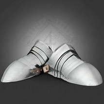 Medieval Knight Steel Pair Of Sabatons Foot Premium Quality Metal Shoes - £55.54 GBP