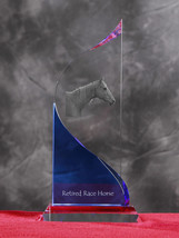 Retired Race Horse- crystal statue in the likeness of the horse. - $65.99