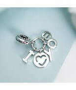 2018 Valentine Release 925 Sterling Silver I Love You Dangle Charm  - £13.68 GBP