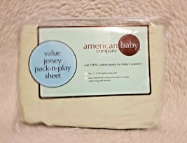 American Baby Company Green 100% Natural Cotton Jersey Knit Fitted Pack ... - £7.04 GBP