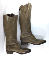 Sam Edelman Knee High Leather Boots Zip-Up Low Heel Women&#39;s US Size 9.5 - £46.25 GBP