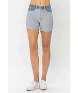 Judy Blue Light Blue Color Block Denim Shorts - £35.97 GBP