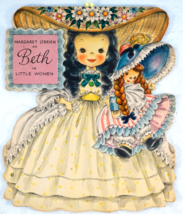 1949 Hallmark Little Women Doll Greeting Card Margaret O&#39;Brien as Beth - $12.99