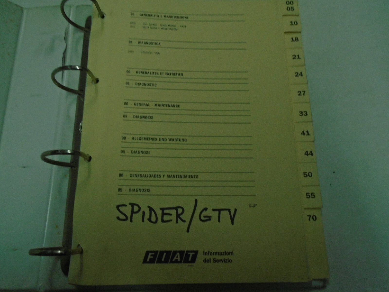 Manuale Tecnico Di Officina Alfa Romeo Spider GTC Anni '90 OEM Usato ** Item image 3