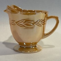 Anchor Hocking Fire King Peach Luster Laurel Creamer Pitcher Vintage - $21.28