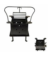 Iron Manual Black Hand Forged Barbecue Charcoal Grill - £30.16 GBP