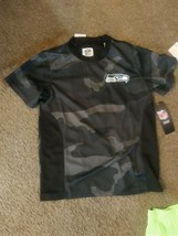 NWT Seattle Seahawks Boy Girl T-Shirt Camo Football Official NFL M Mediu... - £12.09 GBP