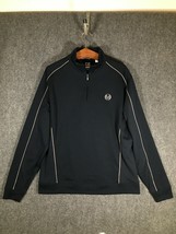 Cutter &amp; Buck Running Jacket Large Long Sleeve 1/4 Zip Black Regular Fit... - $18.09