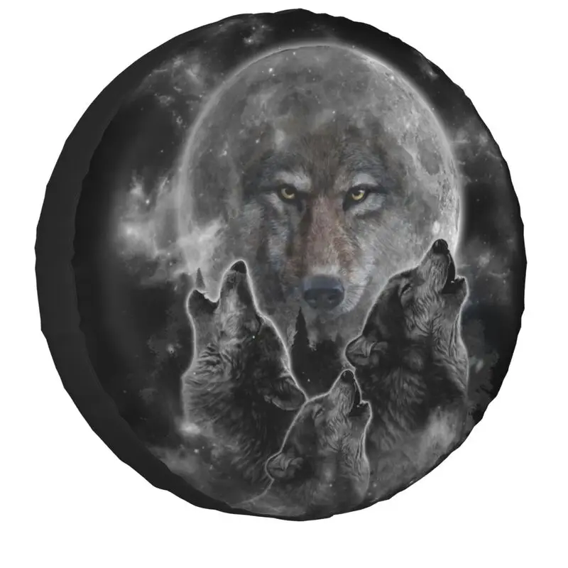 Grey Wolf Howling Spare Wheel Cover for Mitsubishi Pajero 4WD Trailer Custom - £15.77 GBP+