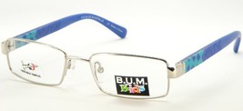 New B.U.M. Equipment Kids Traveler Silver /BLUE Eyeglasses Glasses 47-16-130mm - $23.76