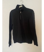 Michael Kors Men’s Long Sleeve Shirt 1/4 Zip Size Small Black - $189.99 MXN