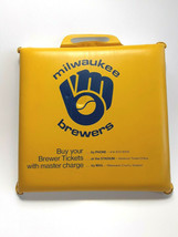 Milwaukee Brewers Seat Cushion Vintage 70s Baseball Glove Logo Master Charge - £9.37 GBP