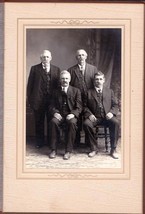 McLaughlin Family Cabinet Photo - Oscar, Edgar, Nelson, Webster - £14.10 GBP