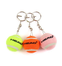 HEAD Mini Tennis Ball Keychain Accessory Unisex Key Chain Yellow Orange Pink NWT - £12.66 GBP