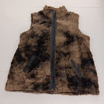 Three Hearts RN#45749 Girls/Women Black/Brown Reversible Full Zip Fleece Vest XL image 3