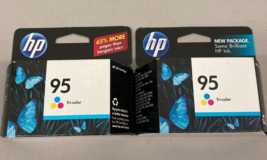 Lot of 2 Genuine HP 95 Color  Ink Cartridge DesignJet 5940 Deskjet 5745 ... - $14.95