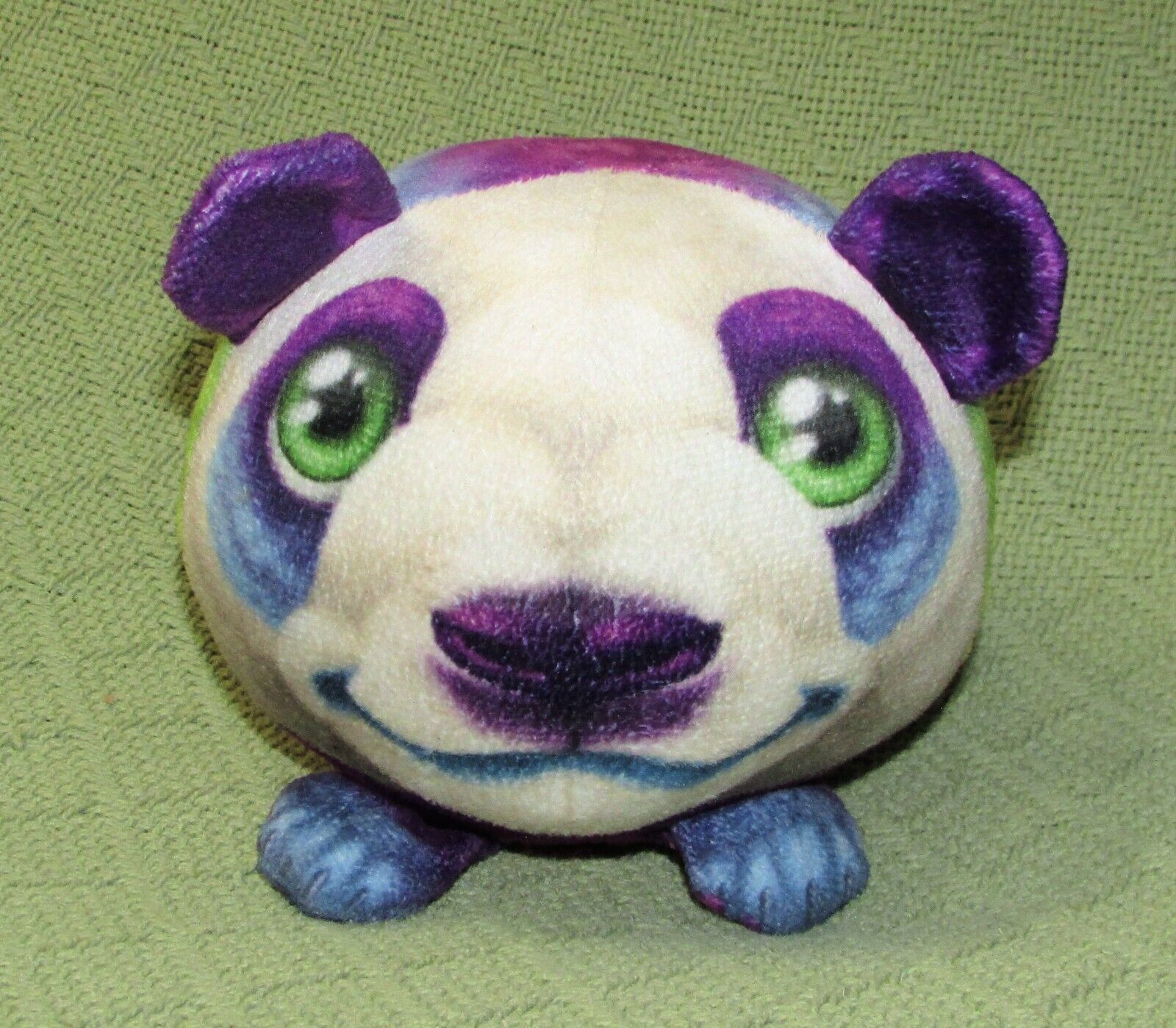 Primary image for FUR BALLS RAINBOW PANDA BEAR 5" STUFFED ANIMAL ROUND KIPP BROTHERS 2016 TOY