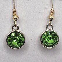 Green Crystal Earrings - $2.00