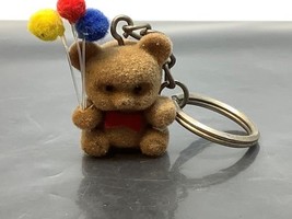 Vintage Souvenir Keyring Birthday Bear Keychain Ancien Porte-Clés Ourson De Fête - £6.45 GBP