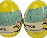 Despicable Me Minion Jumbo Plastic Eggs 40 Tattoos New Sealed Lot of 2 - $8.90