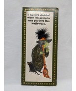 Vintage Hallmark Halloween Witch Just Because Gretting Card - $20.05