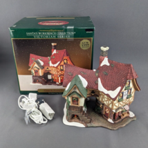 VTG Santa’s Workbench Victorian Series Cask &amp; Flask Pub Lighted Building 1999 - £19.25 GBP