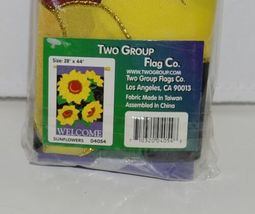 Two Group Flags 04054 Sunflowers Welcome Flag 100 Percent All Weather Nylon image 3