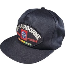 82nd Airborne Vietnam Veteran Baseball Cap US Army Military Hat 82AB HMC Black - £9.39 GBP