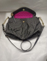 JUICY COUTURE Crossbody Bag Puffed Ball Leather Flap Magnet Closure Pebbled - £29.28 GBP